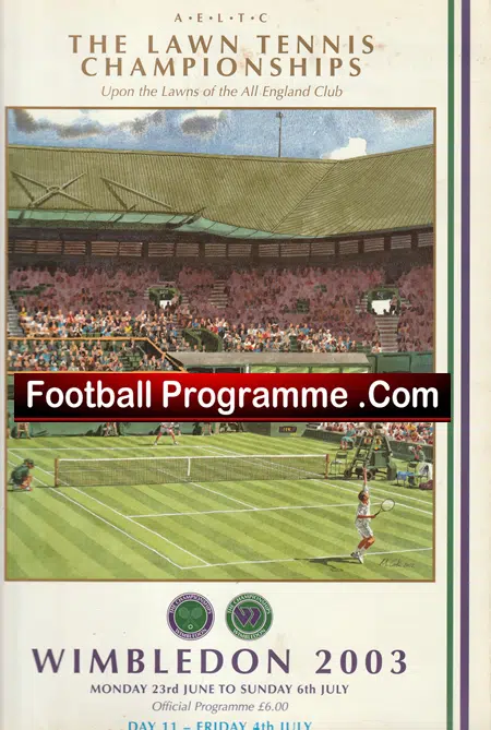 Wimbledon British Lawn Tennis Championships Final 2003 - Image 2