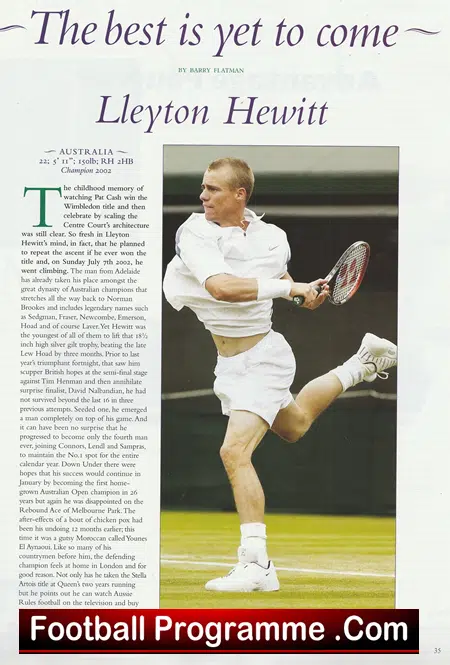 Wimbledon British Lawn Tennis Championships Final 2003 - Image 3