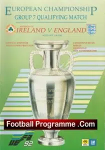 Ireland v England 1990 – European Championships
