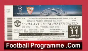 Sevilla v Manchester United 2018 – Match Ticket