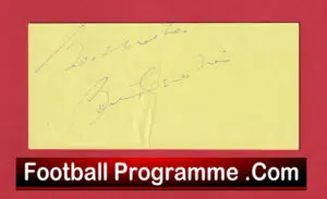 Manchester United Bobby Charlton Autographed Signed Card