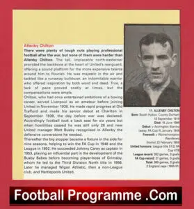 Manchester United Allenby Chilton Autograph Signed Man Utd 1938 – 1955