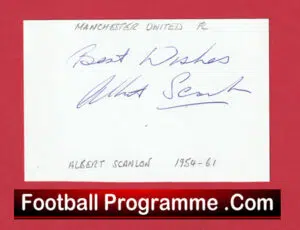 Manchester United Albert Scanlon Autograph Signed Man United 50’s