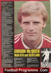 Manchester United Gordon McQueen Autograph Signed Man Utd 1978 – 1985
