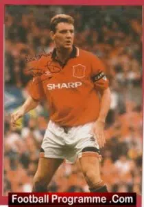 Manchester United Steve Bruce Autograph Signed Picture Man Utd