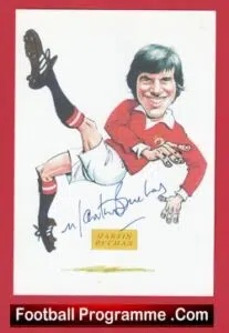 Manchester United Martin Buchan Autograph Signed Picture Man Utd