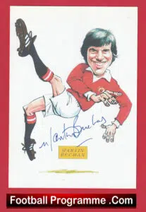 Manchester United Martin Buchan Autograph Signed Picture Man Utd