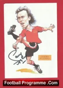 Manchester United Sammy McIllroy Autograph Signed Picture Man Utd