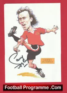 Manchester United Sammy McIllroy Autograph Signed Picture Man Utd
