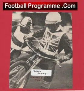 Hackney Speedway Colin Pratt Signed Autograph Picture