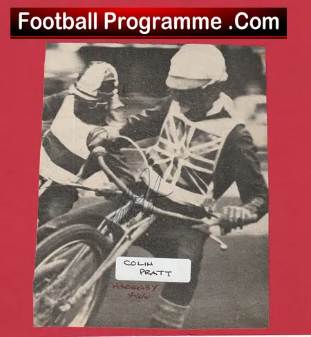 Hackney Speedway Colin Pratt Signed Autograph Picture - Image 2