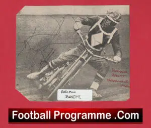 Newcastle Speedway Brian Brett Signed Autograph Picture