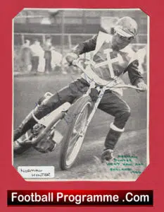 West Ham Speedway Norman Hunter Signed Autograph Picture