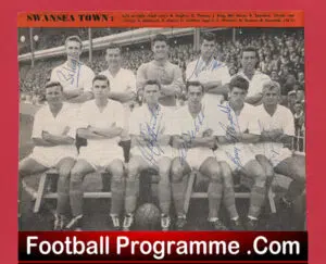 Swansea Town Football Club Multi Autographed Signed Team Picture 1950’s