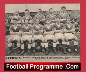 Everton Football Club Multi Autographed Signed Team Picture 1950s