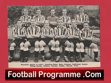 Newcastle United Football Club Multi Autographed Signed Team Picture 1950s - Image 2