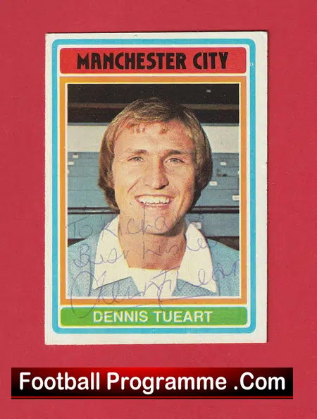 Manchester City Dennis Tueart Autograph Football Card - Image 2