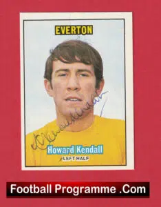 Everton Howard Kendal Autograph Signed Football Card