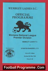Wembley Ladies v Stanton Rangers 1994 – Womens Football