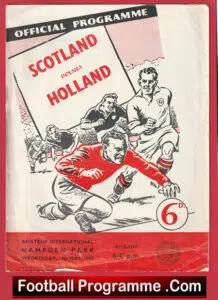 Scotland v Holland 1958 – Amateur International Hampden Park