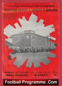 Scottish League v League Of Ireland 1958 – at Glasgow Rangers