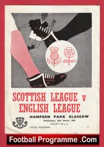 Scotland League v England League 1969 – Hampden Glasgow