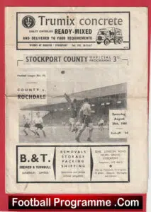 Stockport County v Rochdale 1960 – 60s