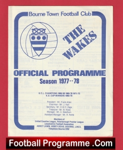 Bourne Town v Leicester City 1977 – Pre Season Friendly Match