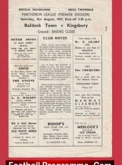 Baldock Town v Kingsbury 1957 – Parthenon League