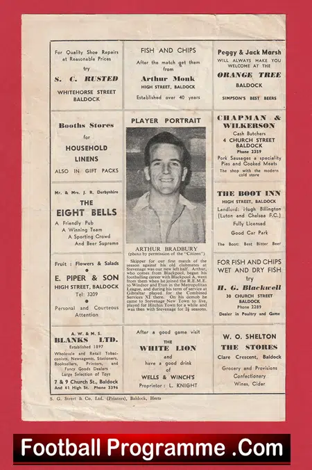 Baldock Town v Kingsbury 1957 - Parthenon League - Image 4