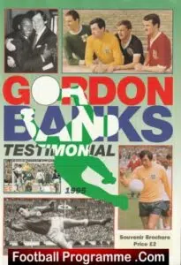 Gordon Banks Benefit Testimonial Benefit Match Brochure 1995