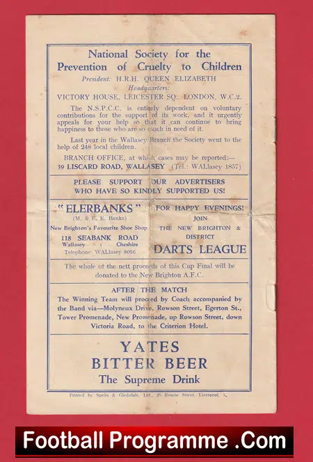 North Liverpool v South Liverpool 1952 - Cup Final Tower Stadium New Brighton - Image 4