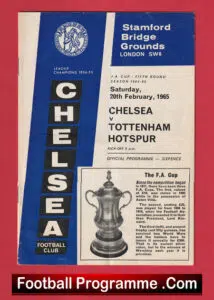 Chelsea v Tottenham 1965 – FA Cup Match Day Programme
