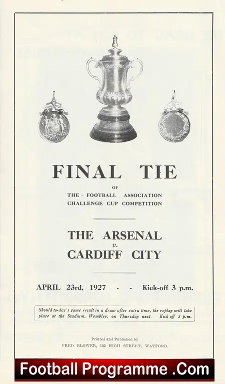 Cardiff City v Arsenal 1927 - FA Cup Final at Wembley - Image 3