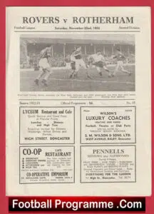 Doncaster Rovers v Rotherham United 1952 – 1950s Programme
