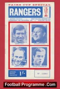 Glasgow Rangers v Bayern Munich 1970 – Fairs Cup