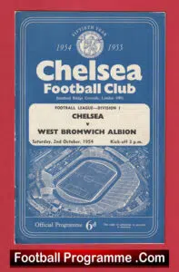 Chelsea v WBA 1954 – Chelsea League Champions 54/55