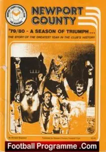 Newport County League Winners Souvenir 1979 – 1980 Multi Signed