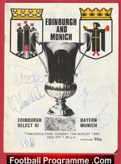 Edinburgh v Bayern Munich 1985 – Multi Signed Autographed