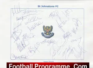 St Johnstone Football Club Multi Autographed Sheet 2003 2004