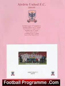 Airdrie United Football Club Multi Autographed Sheet 2004 2005