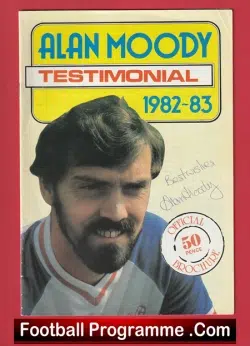 Alan Moody Testimonial Benefit Southend United 1982 - Autograph - football programme