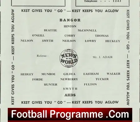 Bangor v Ards 1956 - Irish Football Programme - Image 3
