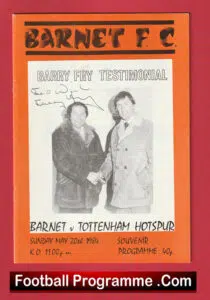 Barry Fry Testimonial Benefit Match Barnet 1984 – Signed Autograph