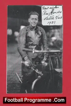 Belle Vue Speedway Ron Howes Signed Autograph Picture 1937