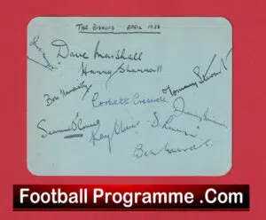 Bishop Auckland Football Club Multi Autographed Winners Signed Team 1955