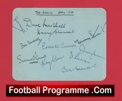 Bishop Auckland Football Club Multi Autographed Winners Signed Team 1955
