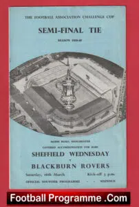 Blackburn Rovers v Sheffield Wednesday 1960 – FA Cup Semi Final