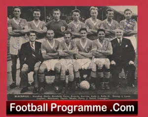 Blackpool Football Club Multi Autographed Signed Team Picture 1950s