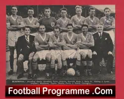 Blackpool Football Club Multi Autographed Signed Team Picture 1950s
